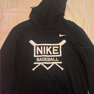 Nike Black and White Baseball Hoodie